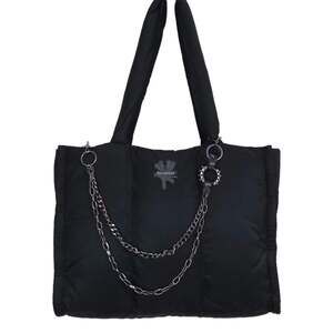 Heaven By Marc Jacobs Black Nylon Puffer Tote Shoulder Bag